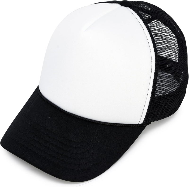 DALIX Two Tone Trucker Hat Summer Mesh Cap with Adjustable Snapback Strap - Image 1